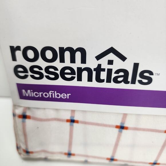 Target Room Essentials Microfiber Pink Grid Twin XL Sheet Set NWT - Picture 4 of 7